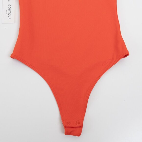 Aritzia Original Contour Squareneck Bodysuit Hot Cheeky Red - Picture 8 of 12